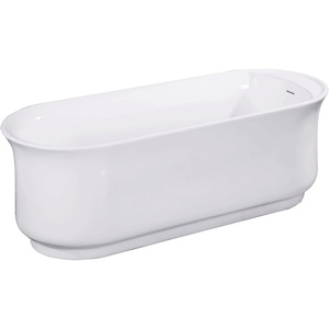 image:imageAqua Eden VTDR662723 66Inch Acrylic AntiSkid Freestanding Tub with Drain White