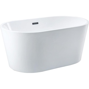 image:imageKingston Brass VTDE533023 Aqua Eden 53Inch Acrylic Double Ended Freestanding Tub with Center Drain White