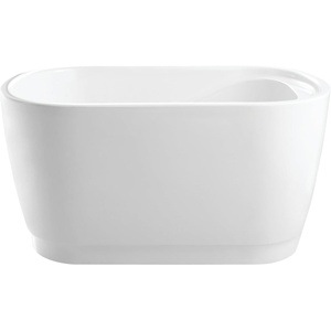 image:imageKingston Brass VTOV593425S 59Inch Acrylic Freestanding Tub with Drain Glossy White