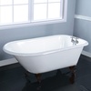 image:imageAqua Eden VCT3D663019NT0 66Inch Cast Iron Roll Top Clawfoot Tub with 338 Inch Wall Drillings WhiteMatte BlackOil Rubbed Bronze