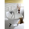 image:imageAqua Eden VCT3D663019NT0 66Inch Cast Iron Roll Top Clawfoot Tub with 338 Inch Wall Drillings WhiteMatte BlackWhiteMatte Black