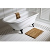 image:imageAqua Eden VCT3D663019NT0 66Inch Cast Iron Roll Top Clawfoot Tub with 338 Inch Wall Drillings WhiteMatte BlackWhiteMatte Black