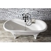 image:imageAqua Eden VCT7DE7232NLW 72Inch Cast Iron Double Ended Clawfoot Tub with 7Inch Faucet Drillings WhiteWhite