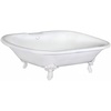 image:imageAqua Eden VCT7DE7232NLW 72Inch Cast Iron Double Ended Clawfoot Tub with 7Inch Faucet Drillings WhiteWhite