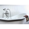 image:imageAqua Eden VCT7DE7232NLW 72Inch Cast Iron Double Ended Clawfoot Tub with 7Inch Faucet Drillings WhiteWhiteMatte Black