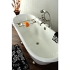 image:imageAqua Eden VCT7DE7232NLW 72Inch Cast Iron Double Ended Clawfoot Tub with 7Inch Faucet Drillings WhiteWhiteMatte Black