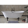 image:imageAqua Eden VCT7DE7232NLW 72Inch Cast Iron Double Ended Clawfoot Tub with 7Inch Faucet Drillings WhiteWhiteMatte Black