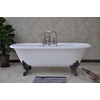 image:imageAqua Eden VCT7DE7232NLW 72Inch Cast Iron Double Ended Clawfoot Tub with 7Inch Faucet Drillings WhiteWhiteOil Rubbed Bronze