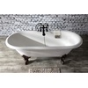 image:imageAqua Eden VCT7DE7232NLW 72Inch Cast Iron Double Ended Clawfoot Tub with 7Inch Faucet Drillings WhiteWhiteOil Rubbed Bronze