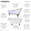 image:imageAqua Eden VCT7DE7232NLW 72Inch Cast Iron Double Ended Clawfoot Tub with 7Inch Faucet Drillings WhiteWhiteOil Rubbed Bronze