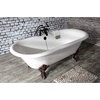 image:imageAqua Eden VCT7DE7232NLW 72Inch Cast Iron Double Ended Clawfoot Tub with 7Inch Faucet Drillings WhiteWhiteOil Rubbed Bronze