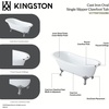 image:imageAqua Eden VCT7DE7232NLW 72Inch Cast Iron Double Ended Clawfoot Tub with 7Inch Faucet Drillings WhiteWhiteOil Rubbed Bronze