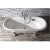 image:imageAqua Eden VCT7DE7232NLW 72Inch Cast Iron Double Ended Clawfoot Tub with 7Inch Faucet Drillings WhiteWhitePolished Brass
