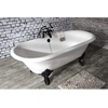 image:imageAqua Eden VCT7DE7232NLW 72Inch Cast Iron Double Ended Clawfoot Tub with 7Inch Faucet Drillings WhiteWhitePolished Brass