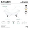 image:imageAqua Eden VCT7DE7232NLW 72Inch Cast Iron Double Ended Clawfoot Tub with 7Inch Faucet Drillings WhiteWhitePolished Brass