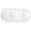 image:imageAqua Eden VCT7DE7232NLW 72Inch Cast Iron Double Ended Clawfoot Tub with 7Inch Faucet Drillings WhiteWhitePolished Chrome