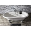 image:imageAqua Eden VCT7DE7232NLW 72Inch Cast Iron Double Ended Clawfoot Tub with 7Inch Faucet Drillings WhiteWhitePolished Chrome