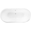 image:imageAqua Eden VCT7DE7232NLW 72Inch Cast Iron Double Ended Clawfoot Tub with 7Inch Faucet Drillings WhiteWhitePolished Chrome