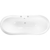 image:imageAqua Eden VCT7DE7232NLW 72Inch Cast Iron Double Ended Clawfoot Tub with 7Inch Faucet Drillings WhiteWhitePolished Chrome