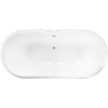 image:imageAqua Eden VCT7DE7232NLW 72Inch Cast Iron Double Ended Clawfoot Tub with 7Inch Faucet Drillings WhiteWhitePolished Chrome