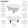 image:imageAqua Eden VCT7DE7232NLW 72Inch Cast Iron Double Ended Clawfoot Tub with 7Inch Faucet Drillings WhiteWhitePolished Chrome