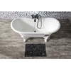 image:imageAqua Eden VCT7DS6731NLW 67Inch Cast Iron Double Slipper Clawfoot Tub with 7Inch Faucet Drillings WhiteWhite