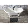 image:imageAqua Eden VCT7DS6731NLW 67Inch Cast Iron Double Slipper Clawfoot Tub with 7Inch Faucet Drillings WhiteWhite