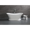 image:imageAqua Eden VRTDS683027 Arcticstone 68Inch Solid Surface Pedestal Tub with Drain Matte WhiteGloss White