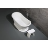 image:imageAqua Eden VRTDS683027 Arcticstone 68Inch Solid Surface Pedestal Tub with Drain Matte WhiteGloss White