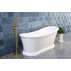 image:imageAqua Eden VTSS672929 67 Acrylic Single Slipper Pedestal Bathtub with Drain Glossy White