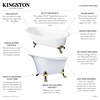 image:imageKingston Brass Aqua Eden VCTND5328NT5 Cast Iron Slipper Clawfoot Bathtub with Oil Rubbed Bronze Feet without Faucet Drillings 53Inch WhiteChrome