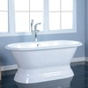 image:imageKingston Brass Aqua Eden VCTND603024 60Inch Cast Iron Double Ended PedestalTub No FaucetDrillings White