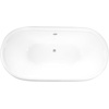 image:imageKingston Brass Aqua Eden VCTND603024 60Inch Cast Iron Double Ended PedestalTub No FaucetDrillings White