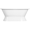 image:imageKingston Brass Aqua Eden VCTND603024 60Inch Cast Iron Double Ended PedestalTub No FaucetDrillings White
