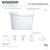 image:imageKingston Brass VCTND513029 Aqua Eden 51 Single Slipper Cast Iron Skirted Pedestal Tub White