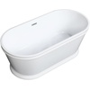 image:imageKingston Brass VTPDE602922 Aqua Eden 60 Acrylic Double Ended Pedestal Tub with Drain Glossy White