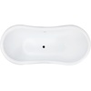 image:imageKingston Brass VTPDS602827 Aqua Eden 60 Acrylic Double Slipper Pedestal Tub Glossy White