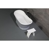 image:imageVRTDS673026 Arcticstone 67 Double Slipper Solid Surface Pedestal Tub with Drain Glossy WhiteMatte WhiteGlossy WhiteMatte Gray