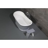 image:imageVRTDS673026 Arcticstone 67 Double Slipper Solid Surface Pedestal Tub with Drain Glossy WhiteMatte WhiteGlossy WhiteMatte Gray