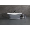 image:imageVRTDS673026 Arcticstone 67 Double Slipper Solid Surface Pedestal Tub with Drain Glossy WhiteMatte WhiteGlossy WhiteMatte Gray