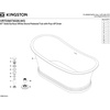 image:imageVRTDS673026 Arcticstone 67 Double Slipper Solid Surface Pedestal Tub with Drain Glossy WhiteMatte WhiteGlossy WhiteMatte Gray