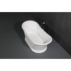 image:imageVRTDS673026 Arcticstone 67 Double Slipper Solid Surface Pedestal Tub with Drain Glossy WhiteMatte WhiteGlossy WhiteMatte White