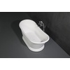 image:imageVRTDS673026 Arcticstone 67 Double Slipper Solid Surface Pedestal Tub with Drain Glossy WhiteMatte WhiteGlossy WhiteMatte White
