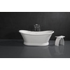 image:imageVRTDS673026 Arcticstone 67 Double Slipper Solid Surface Pedestal Tub with Drain Glossy WhiteMatte WhiteGlossy WhiteMatte White