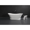 image:imageVRTDS673026 Arcticstone 67 Double Slipper Solid Surface Pedestal Tub with Drain Glossy WhiteMatte WhiteGlossy WhiteMatte White