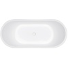 image:imageVRTDS673026 Arcticstone 67 Double Slipper Solid Surface Pedestal Tub with Drain Glossy WhiteMatte WhiteGlossy WhiteMatte White
