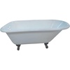 image:imageAqua Eden VCT3D663019NT0 66Inch Cast Iron Roll Top Clawfoot Tub with 338 Inch Wall Drillings WhiteMatte BlackOil Rubbed Bronze