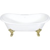 White/Polished Brass
