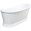 image:imageAqua Eden VTSS672929 67 Acrylic Single Slipper Pedestal Bathtub with Drain Glossy White