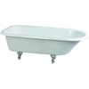 image:imageKingston Brass Aqua Eden VCTND673123T2 Cast Iron Safe and AntiSlide Roll Top Bathtub with Polished Brass Feet without Faucet Drillings 67Inch WhitePOLISHED CHROMED